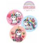 Discos em Pasta de A��car 58mm 6 modelos Unicorn World Modecor 12 A4 com 12 Pe�as