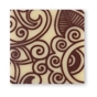 Modecor Formas Finas - Quadrado Chocolate Branco com Flores 240 un