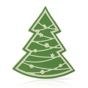 Dobla Figuras Finas - Christmas tree green layered 72 un