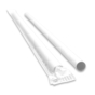 Palhinha Direita em Papel Branco Embrulhada Individualmente 10x200mm 200un
