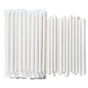 Palhinha Direita em Papel Branco Embrulhada Individualmente 12x200mm para Bubble Tea 100un