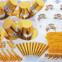 Kit festas para 50 Pessoas Gold Luxe 1 un
