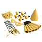 Kit festas para 6 Pessoas Dourado 1 un