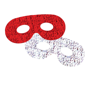 Mscaras Hologrficas de Carto Cores Sortidas 160x70mm 24x6 un