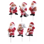 Decora��o em Pl�stico Pai Natal 65mm 6 Modelos Modecor 48 un