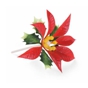 Decora��o em Pl�stico Flor Natal 60mm Modecor 144 un