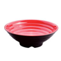 Tigela Oval Melamina Preto Vermelho 292x100mm 12 un