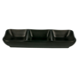 Recipiente 3 Compartimentos Melamina Preto 195x83x25mm 15 un