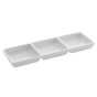 Recipiente 3 Compartimentos Melamina Branco 220x70x25mm 6x12 un