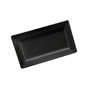 Bandeja rectangular Melamina Preto 445x220x45mm 6 un