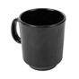 Caneca Caf Melamina Preto 240ml 80x90mm 12 un