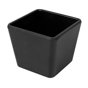 Copo Quadrado Melamina Preto 240ml 68x68x58mm 12 un