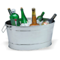 Balde Oval em Inox para Refrescar Garrafas 520x360x245mm 1 un