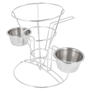 Cesta Cone em Arame de Inox Com 2 copos 108x152mm 12 un