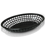 Cesta em Plstico Preto Oval 240x150x45mm 12 un
