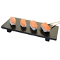 Base Retangular em Bamb Preto para Sushi 500x230x25mm 1 un