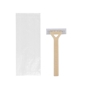 Lmina de barbear individual Plstico PP beige 100mm 100 un