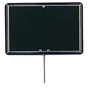 Etiqueta Rectangular PVC preto para Marcar Preos 80x120x2mm 10 un
