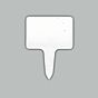Etiqueta Rectangular PVC branco para Marcar Preos 46x55x1mm 10 un