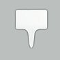 Etiqueta Rectangular PVC branco para Marcar Preos 80x55x1mm 10 un