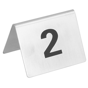 Cavalete em Inox com Nmeros de Mesa de 1 A 25 52x42mm 25 un