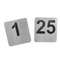Jogo de Nmeros de Mesa em Inox de 1 A 25 95x88mm 25 un