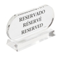 Cavalete de Mesa em Acrilico Reservado (PT ES EN FR) 135x75mm 2 un