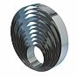Forma Cortante em Anel Circular de Inox para Semifrios - Alta 180x40mm