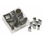 Conjunto de Formas Cortantes para Pastelaria - 42 Figuras Geomtricas