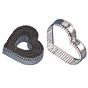 Conjunto de 9 Formas Cortantes em Inox para Pastelaria - Corao Semi-dentado 60-140mm