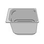 Cuba em Plstico Cinzento para Gelado 2500ml Caixa 176