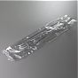 Conjunto de Garfo + Faca de Plstico Transparente Econmico 162mm 1000un
