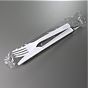 Conjunto de Garfo + Faca de Plstico Branco PLUS 180mm 700un
