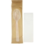 Colher de Plstico PLUS 180mm REUSE + Guardanapo Embrulhado Individualmente 600 un