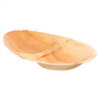 Prato Oval em Folha de Palma 270x150x25mm 2 Compartimentos 200 un