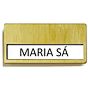 Placa de Identificao Pessoal 67x40mm Dourado 25 un