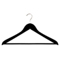 Cabide em Madeira Preto 445x12x230mm 4x12 un