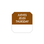 Etiqueta Autocolante Haccp 25x25mm - Jueves Jeudi Thursday 1000un
