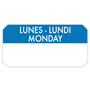 Etiqueta Autocolante Haccp 50x25mm - Lunes Lundi Monday 1000un