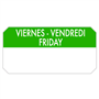 Etiqueta Autocolante Haccp 50x25mm - Viernes Vendredi Friday 1000un
