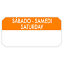 Etiqueta Autocolante Haccp 50x25mm - Sbado Samedi Saturday 1000un