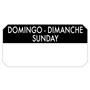 Etiqueta Autocolante Haccp 50x25mm - Domingo Dimanche Sunday 1000un