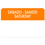 Etiqueta Autocolante Haccp 75x50mm - Sbado Samedi Saturday 500un
