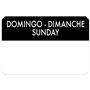 Etiqueta Autocolante Haccp 75x50mm - Domingo Dimanche Sunday 500un