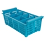 8 Compartment Cutlery Basket 425x210x150mm Blue