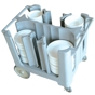 Dish Container Trolley with Wheels PVC Grey