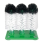 Base com 3 Escovas de Polister para Lavar Copos 190x99x190mm