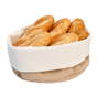 Cesta para Po em Algodo Creme/Castanho 150x200x70mm 12 un