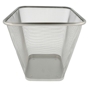 Papeleira de Quarto Quadrada Ao Prateado 12L 270x270x297mm