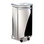 Contentor do Lixo com Pedal e Rodas 100 L